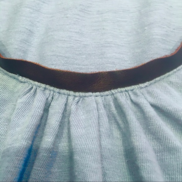 Trapeze -Style Shirt with Suede Trim - Picture 5 of 5